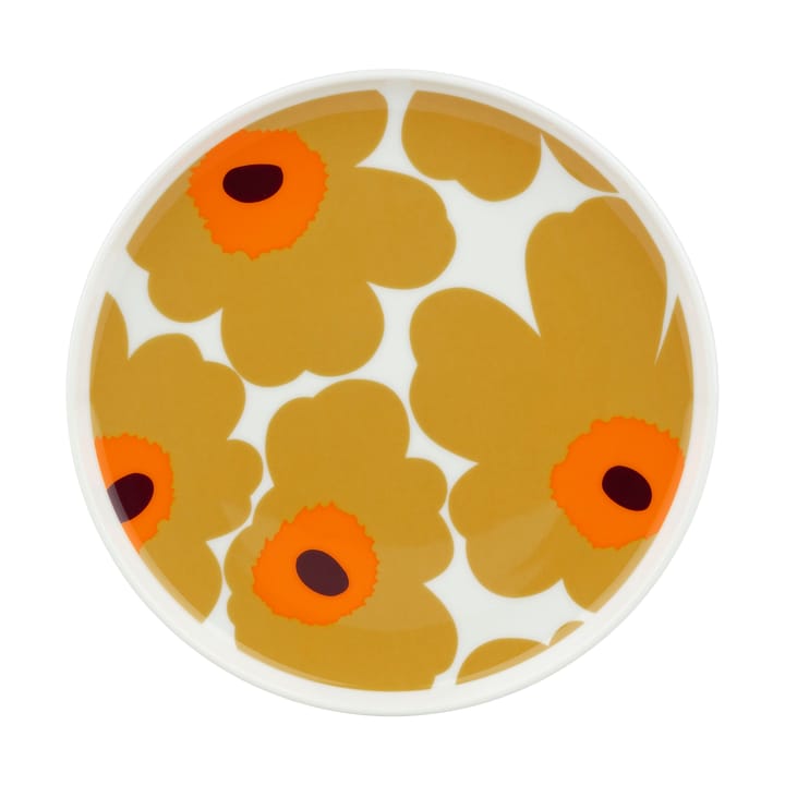 Unikko tallerken Ø20 cm - White-caramel-warm orange - Marimekko