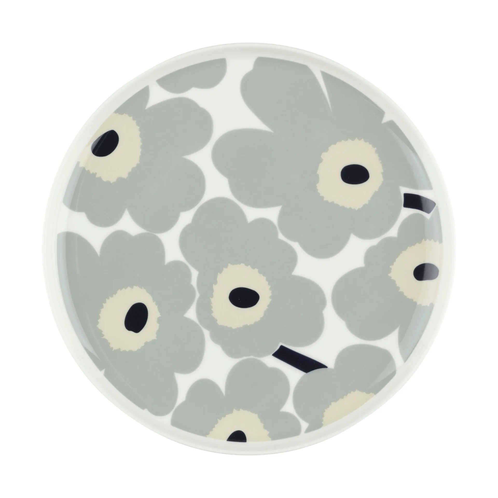 Unikko tallerken Ø25 cm, White-light grey-sand-dark blue Marimekko