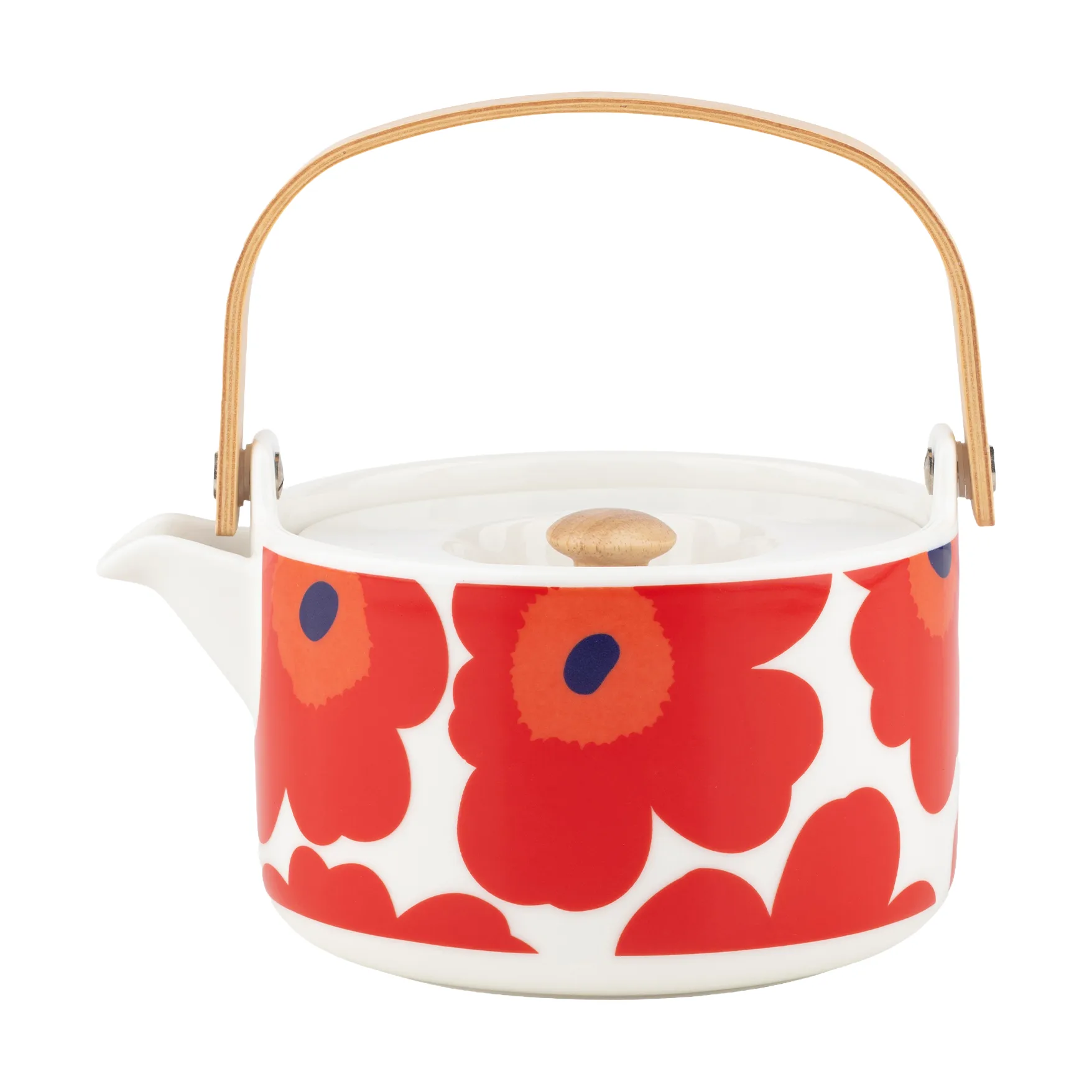 Unikko tekande 0,7 l, White-red-blue Marimekko