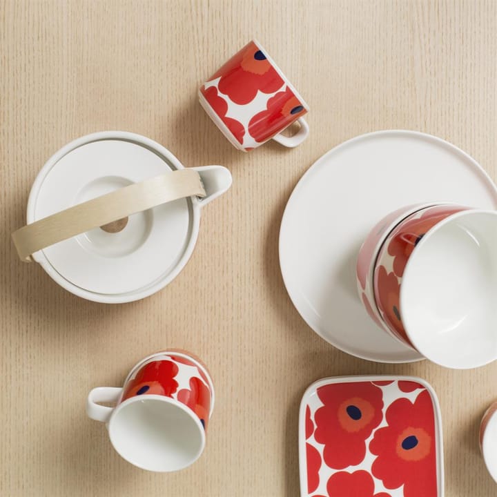 Unikko tekande - rød-hvid - Marimekko