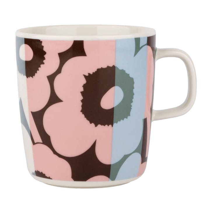 Unikko tekrus 4 dl, White/Light sky/Dusty pink Marimekko
