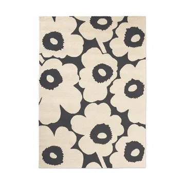 Unikko tæppe outdoor - Charcoal-white, 250x350 cm - Marimekko