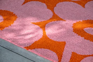 Unikko tæppe outdoor - Pink-orange, 160x230 cm - Marimekko