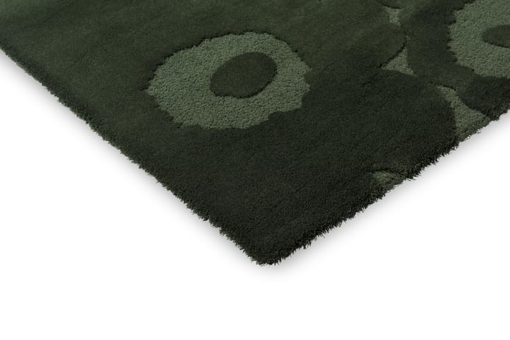 Unikko uldtæppe - Dark Green, 140x200 cm - Marimekko