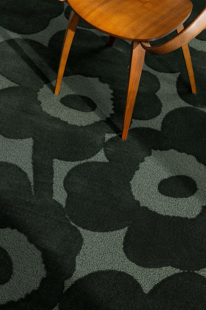 Unikko uldtæppe, Dark Green, 140x200 cm Marimekko