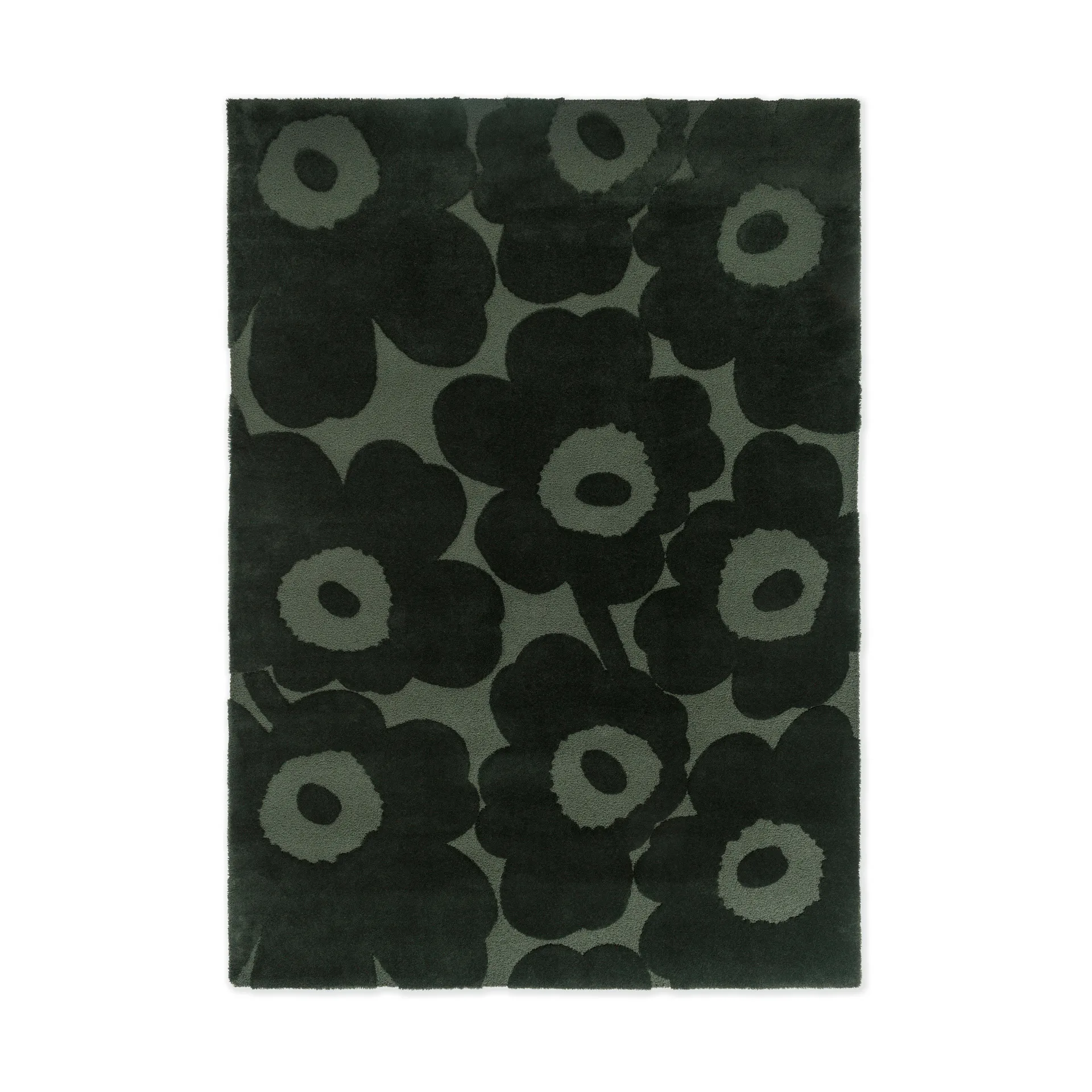 Unikko uldtæppe, Dark Green, 200x300 cm Marimekko