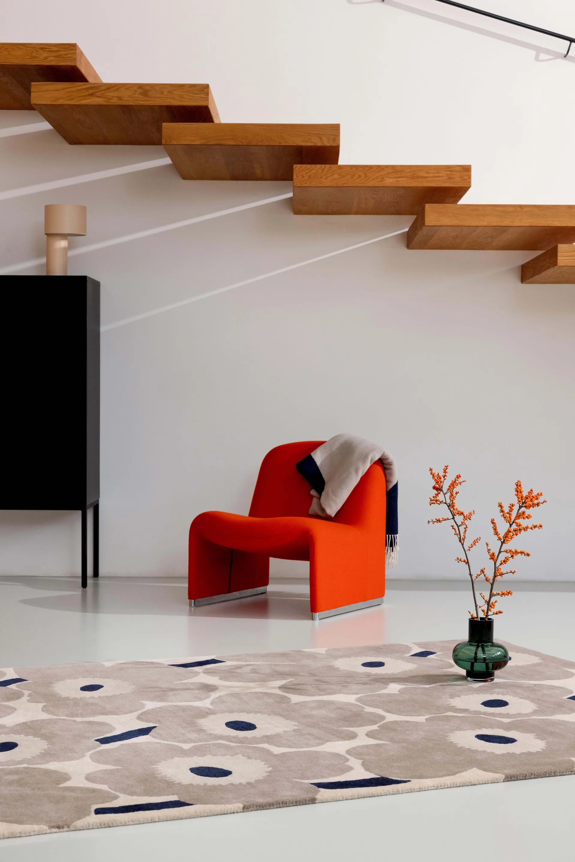 Unikko uldtæppe, Greige, 140x200 cm Marimekko