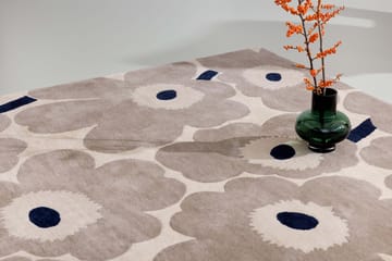 Unikko uldtæppe - Greige, 170x240 cm - Marimekko