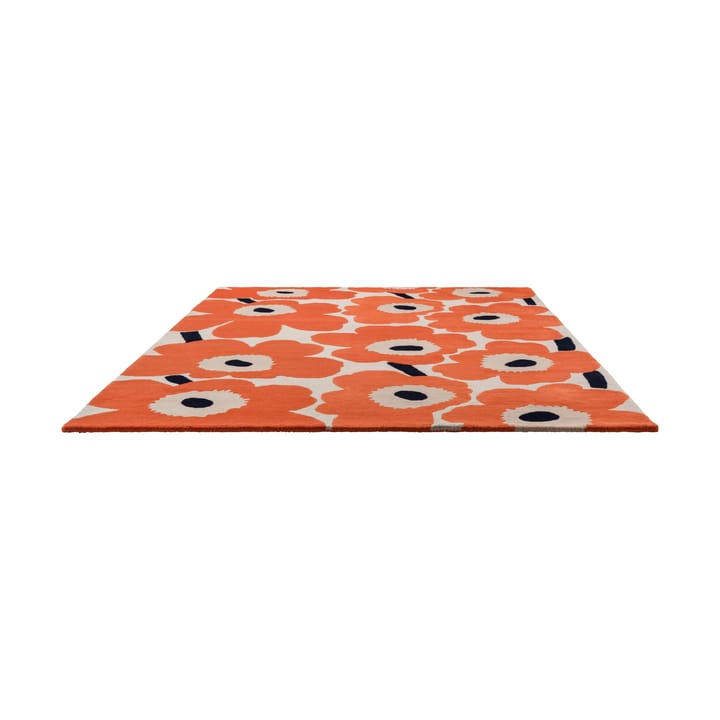 Unikko uldtæppe, Orange Red, 140x200 cm Marimekko