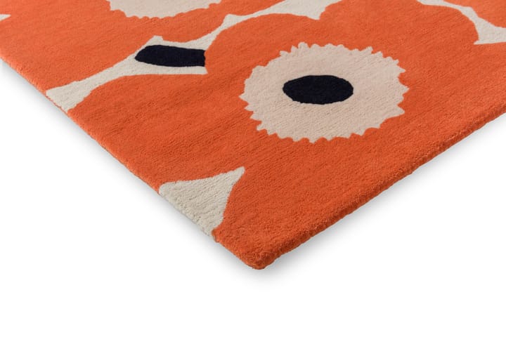 Unikko uldtæppe, Orange Red, 140x200 cm Marimekko
