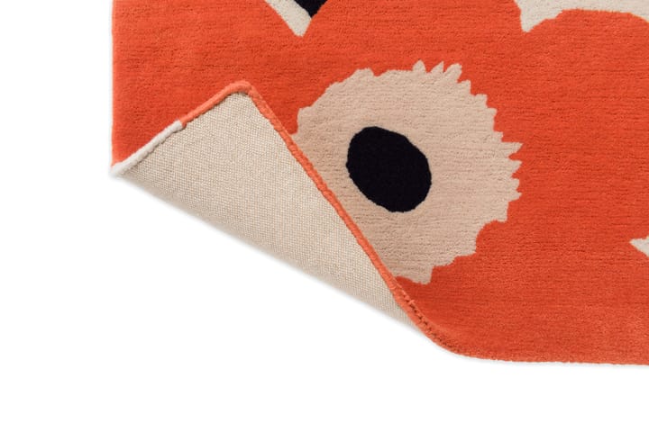 Unikko uldtæppe - Orange Red, 140x200 cm - Marimekko