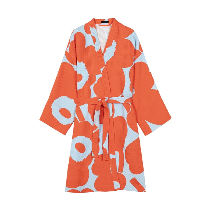 Unikko vafflet badekåbe M, L. blue-orange Marimekko