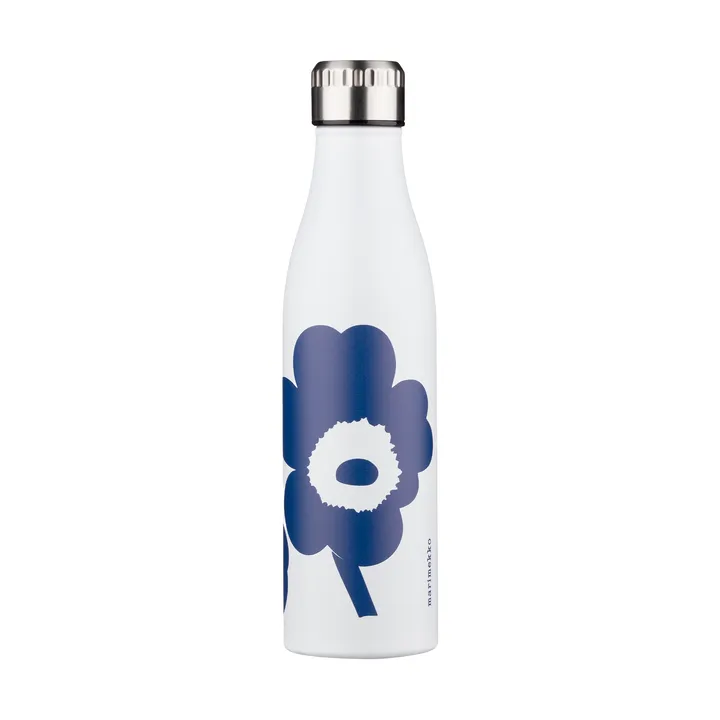 Unikko vandflaske - White-blue, 0,5 l - Marimekko
