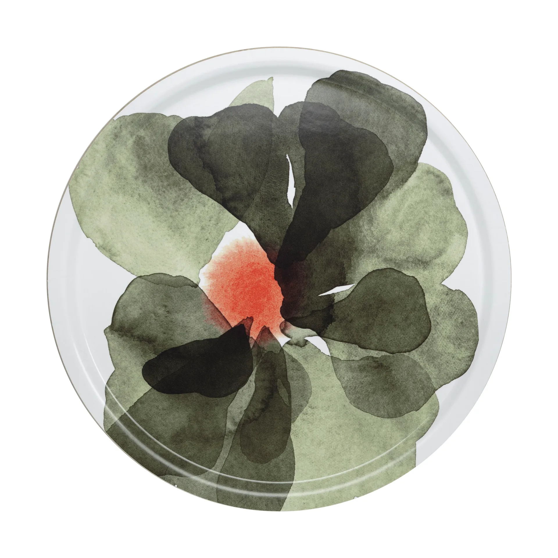 Valssi bakke Ø46 cm, White-forest green-tomato red Marimekko