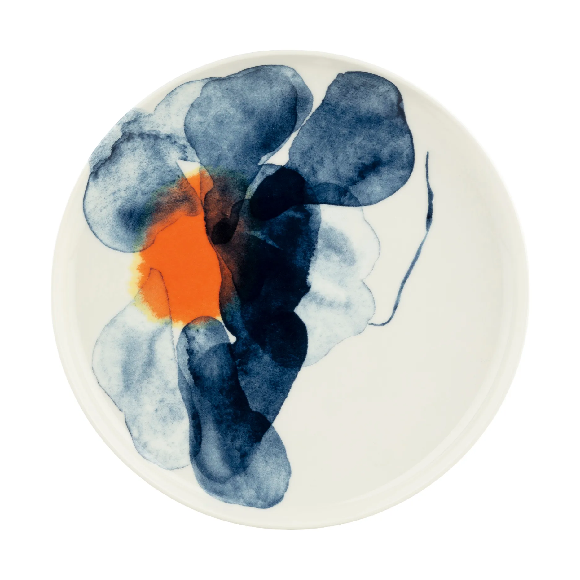 Valssi tallerken, White-blue-orange Marimekko