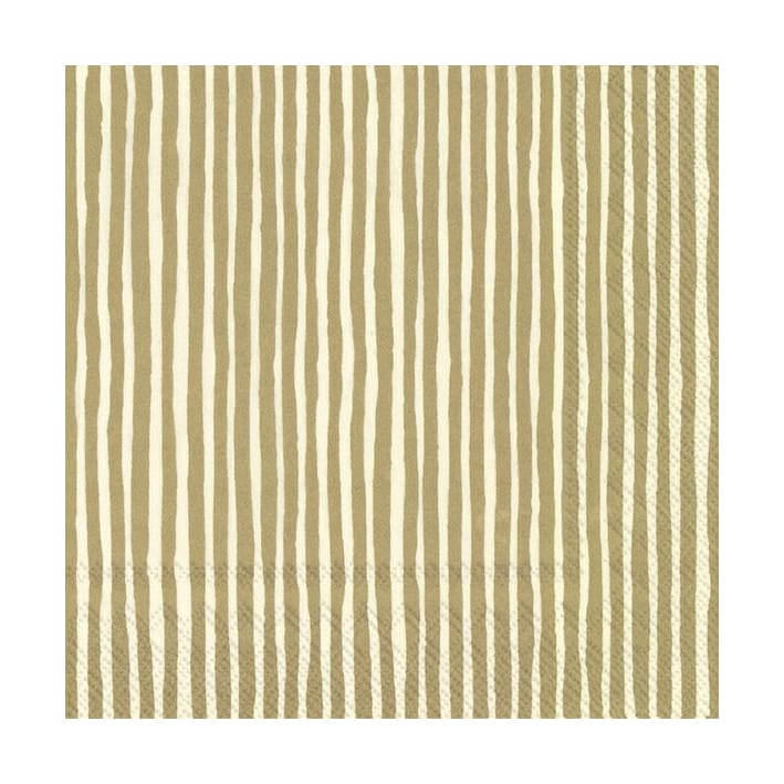 Varvunraita servietter 33x33 cm 20-pak, Gold Marimekko