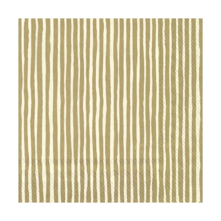 Varvunraita servietter 33x33 cm 20-pak - Gold - Marimekko