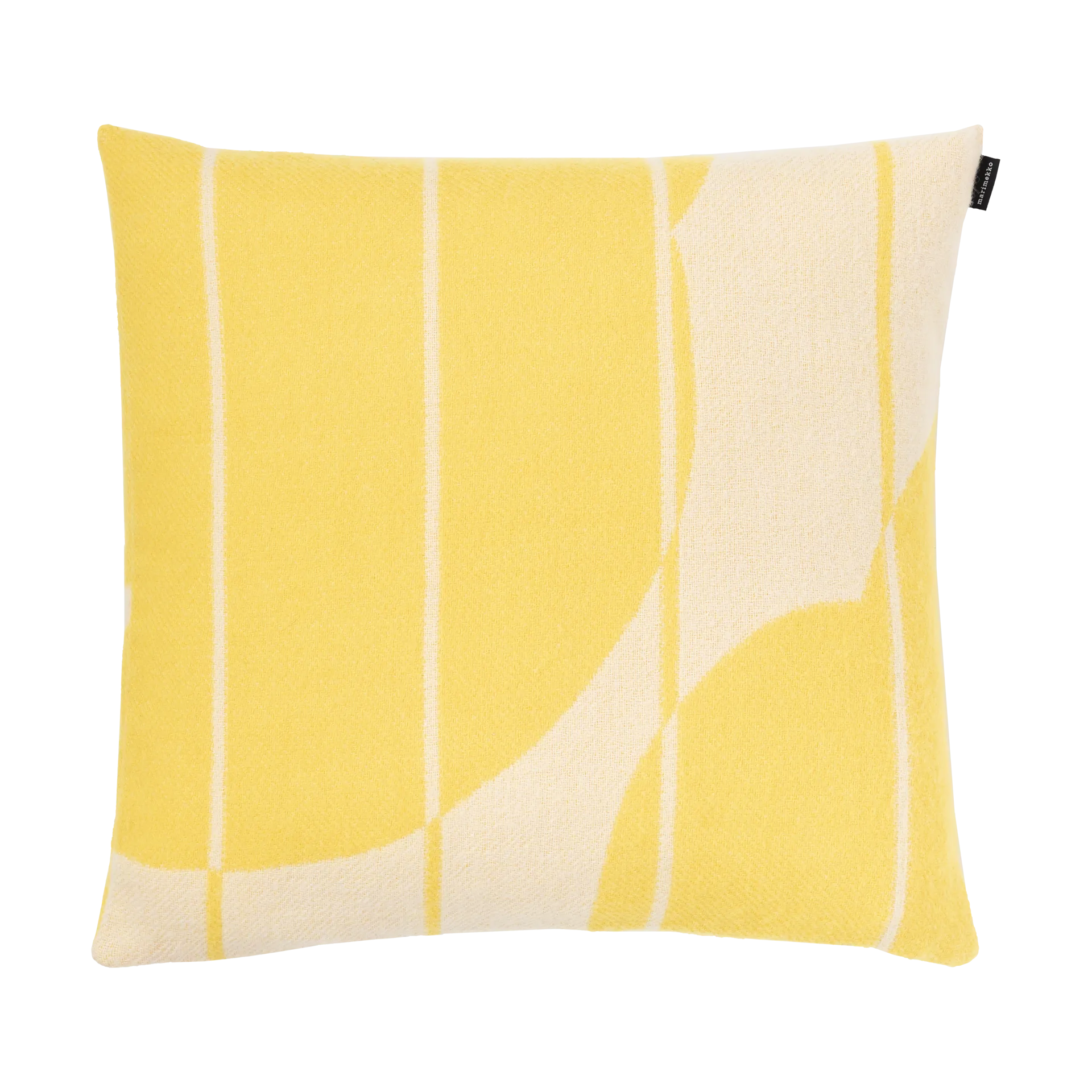 Vesi Unikko pudebetræk uld 50x50 cm, Spring yellow-ecru Marimekko