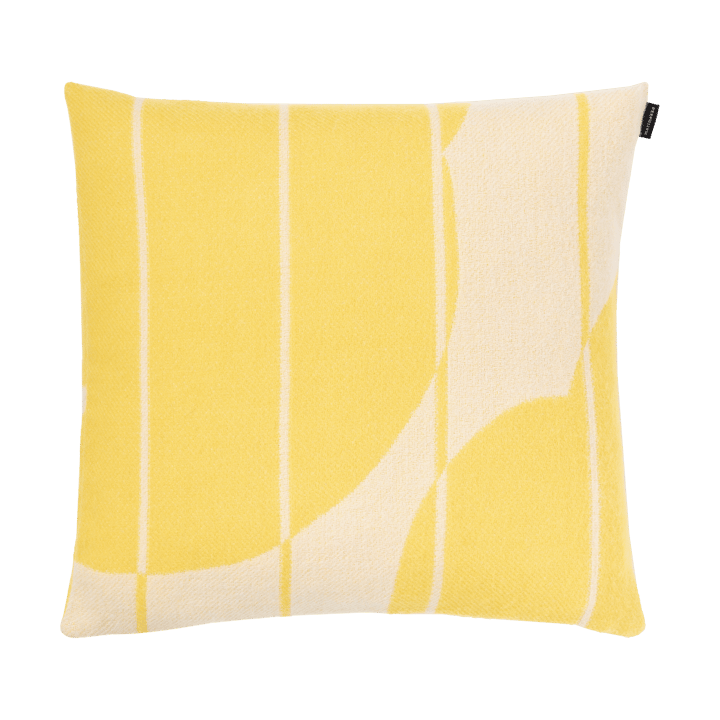 Vesi Unikko pudebetræk uld 50x50 cm - Spring yellow-ecru - Marimekko