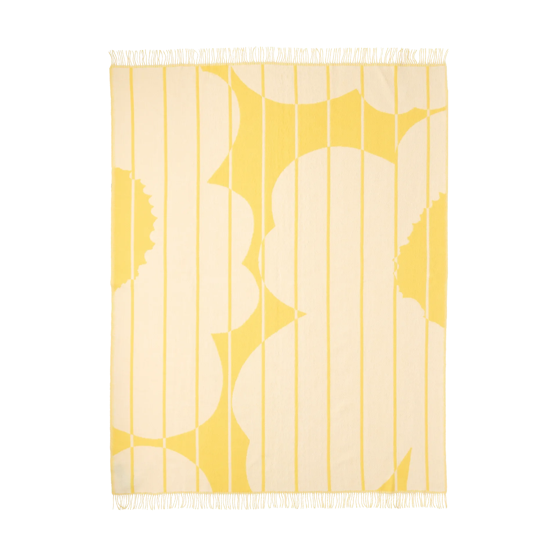 Vesi Unikko uldplaid 140x180 cm, Spring yellow-ecru Marimekko