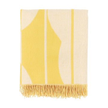 Vesi Unikko uldplaid 140x180 cm - Spring yellow-ecru - Marimekko