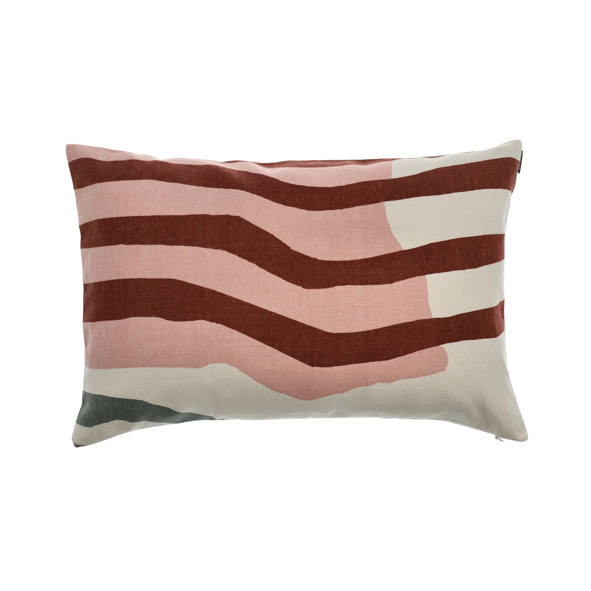 Vuosirenkaat pudebetræk 40x60 cm, Beige/Grøn/Lyserød Marimekko