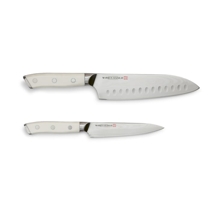 Markus Damaskus japansk knivsæt - Japansk kokkekniv og urtekniv - Markus Aujalay