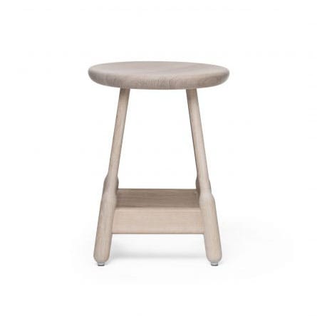 Albert barstol 50 cm, Hvidolieret eg Massproductions