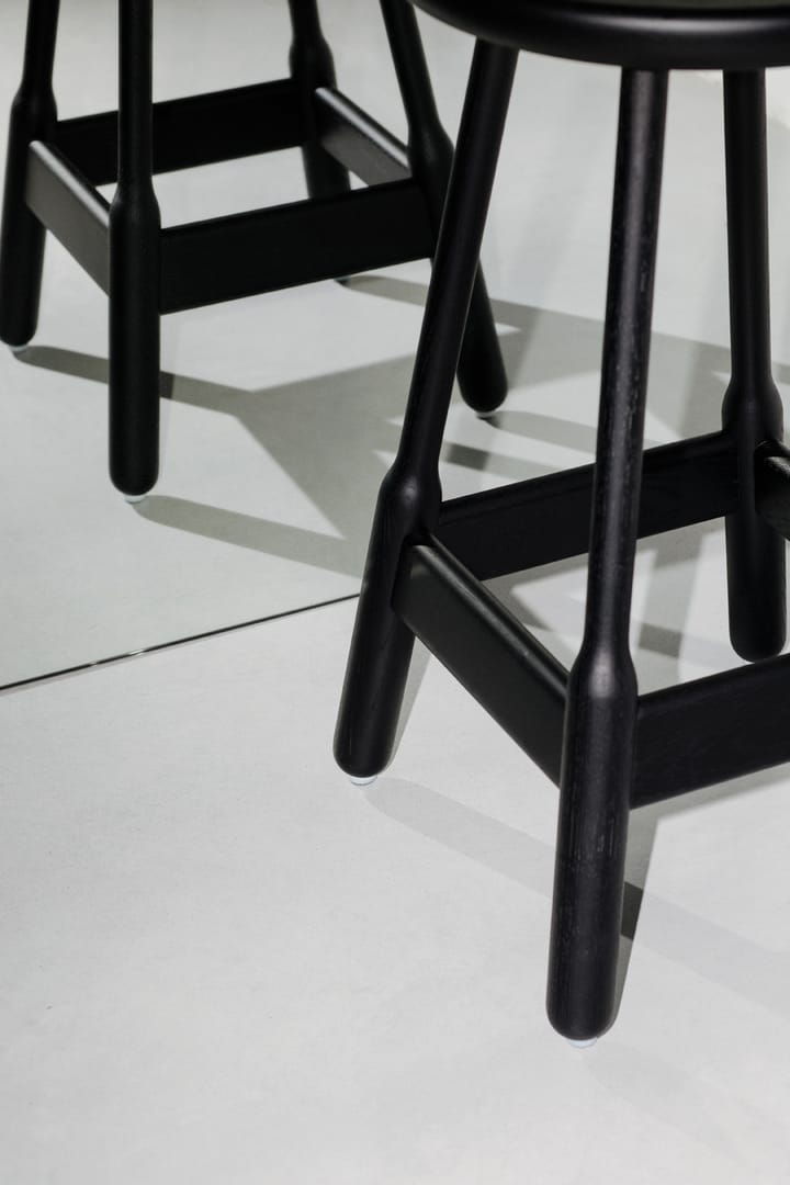 Albert barstol 50 cm, Sortbejdset eg Massproductions