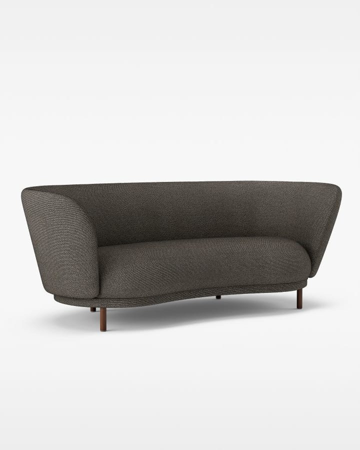 Dandy 2-personers sofa, Valnød/Sacho Safire 001 Massproductions