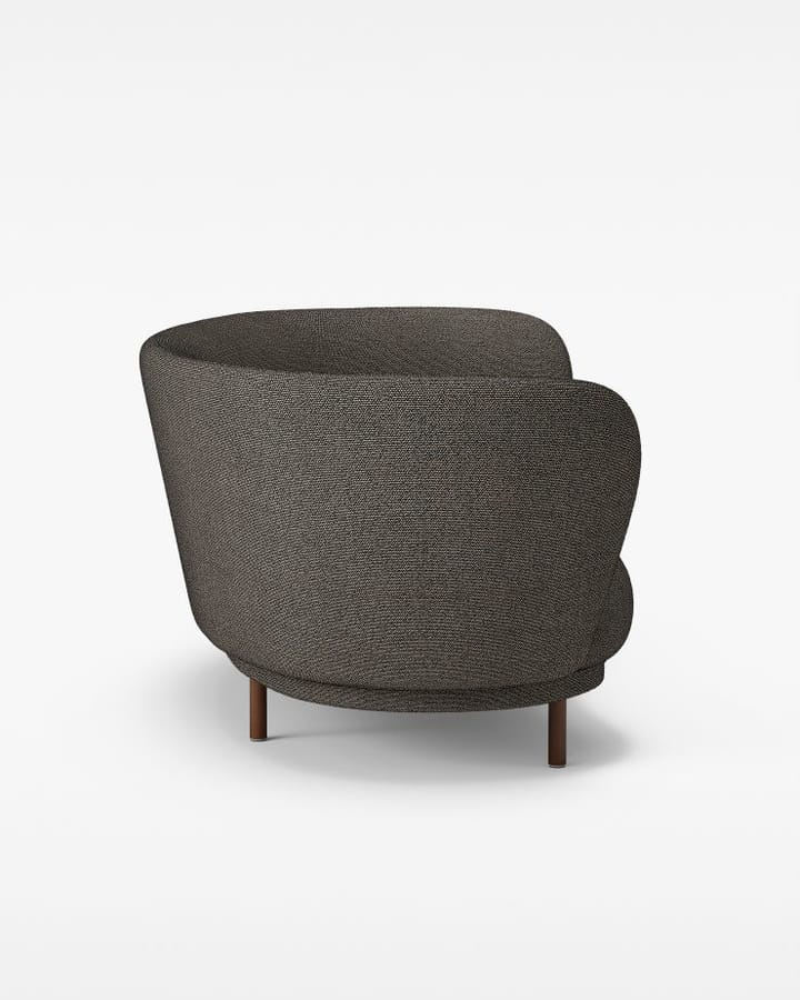 Dandy 2-personers sofa, Valnød/Sacho Safire 001 Massproductions