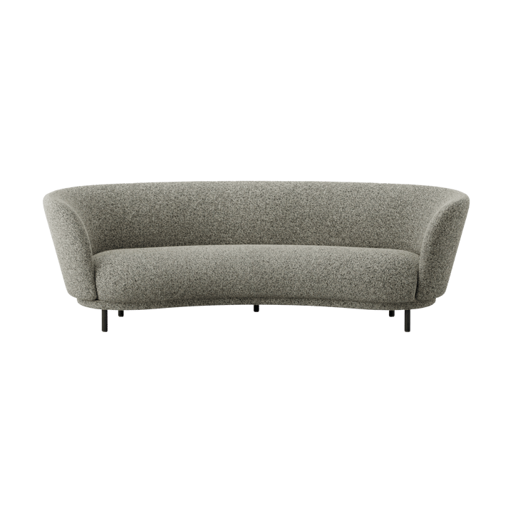 Dandy 3-personers sofa, Black oak - Kirkby Design, Spiral - 23 Monochrome Massproductions