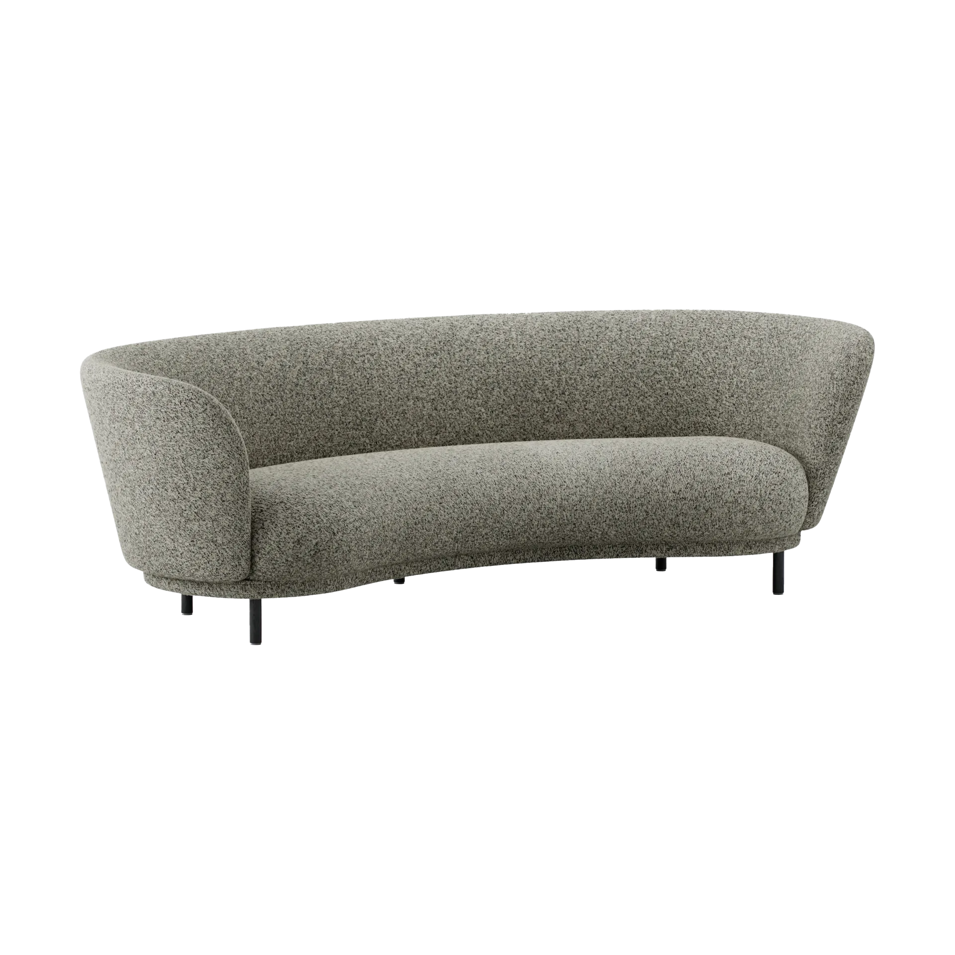 Dandy 3-personers sofa, Black oak - Kirkby Design, Spiral - 23 Monochrome Massproductions