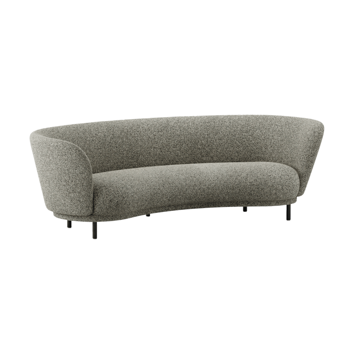 Dandy 3-personers sofa, Black oak - Kirkby Design, Spiral - 23 Monochrome Massproductions