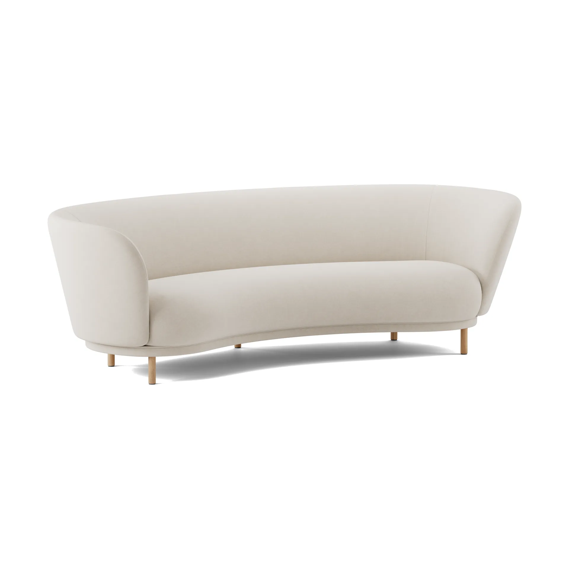 Dandy 3-personers sofa, Natural oak-Linara 05 Porridge Massproductions