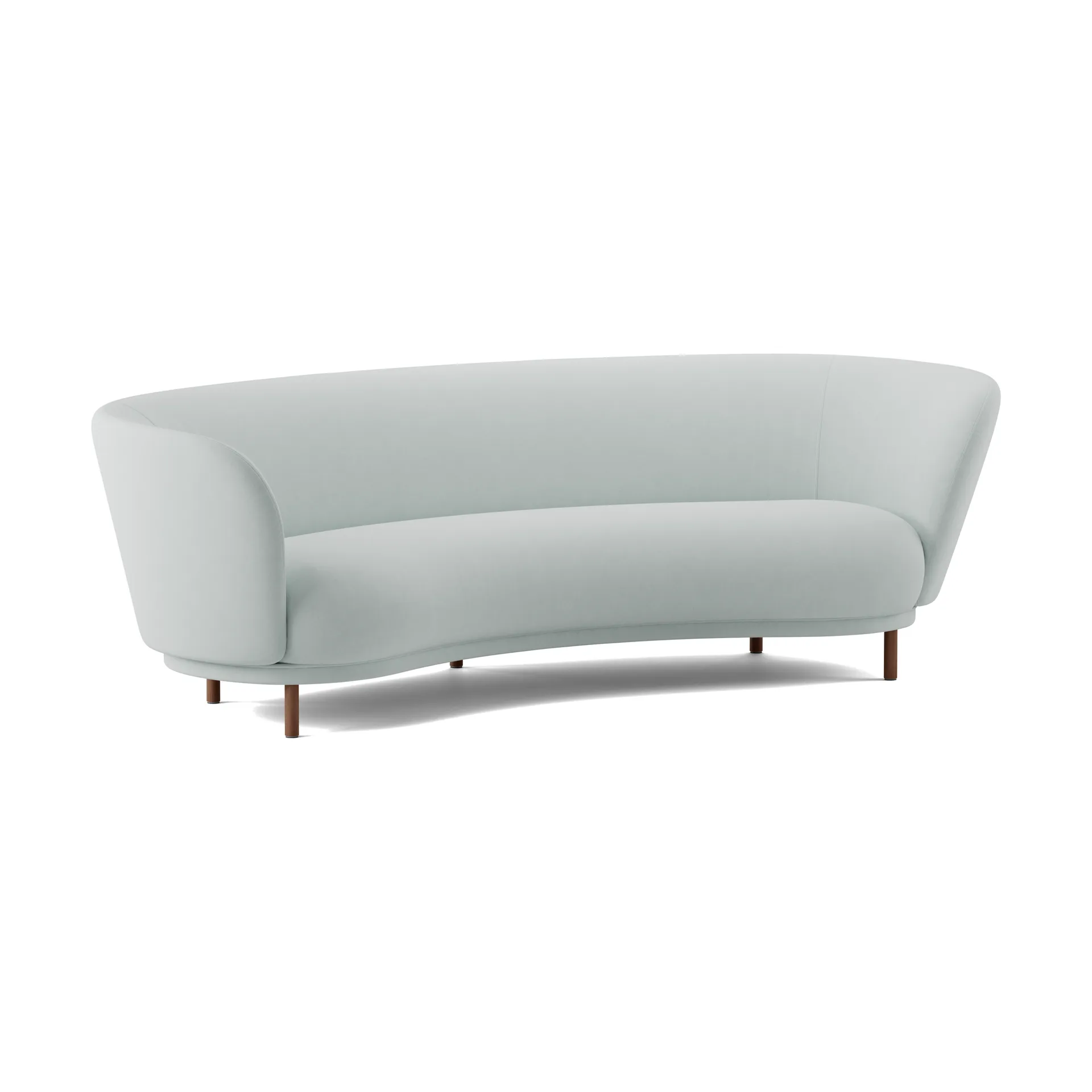 Dandy 3-personers sofa, Walnut-Linara 253 Swedish Grey Massproductions