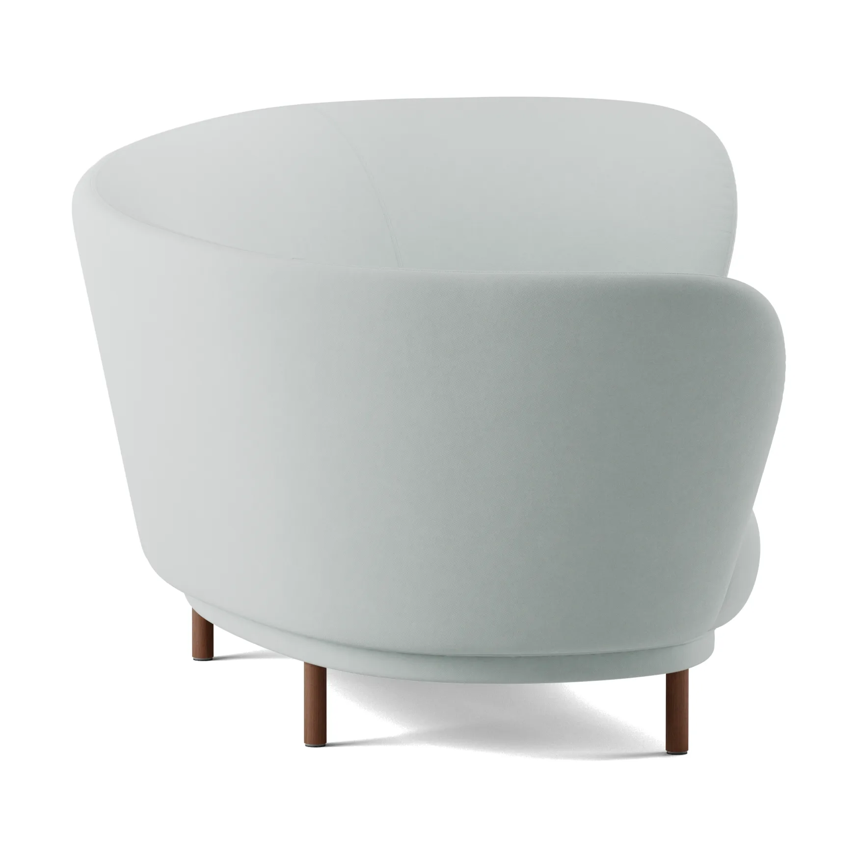 Dandy 3-personers sofa, Walnut-Linara 253 Swedish Grey Massproductions