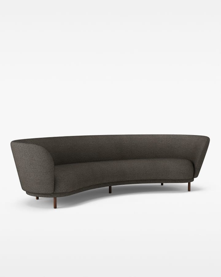 Dandy 4-personers sofa - Valnød/Sacho Safire 001 - Massproductions