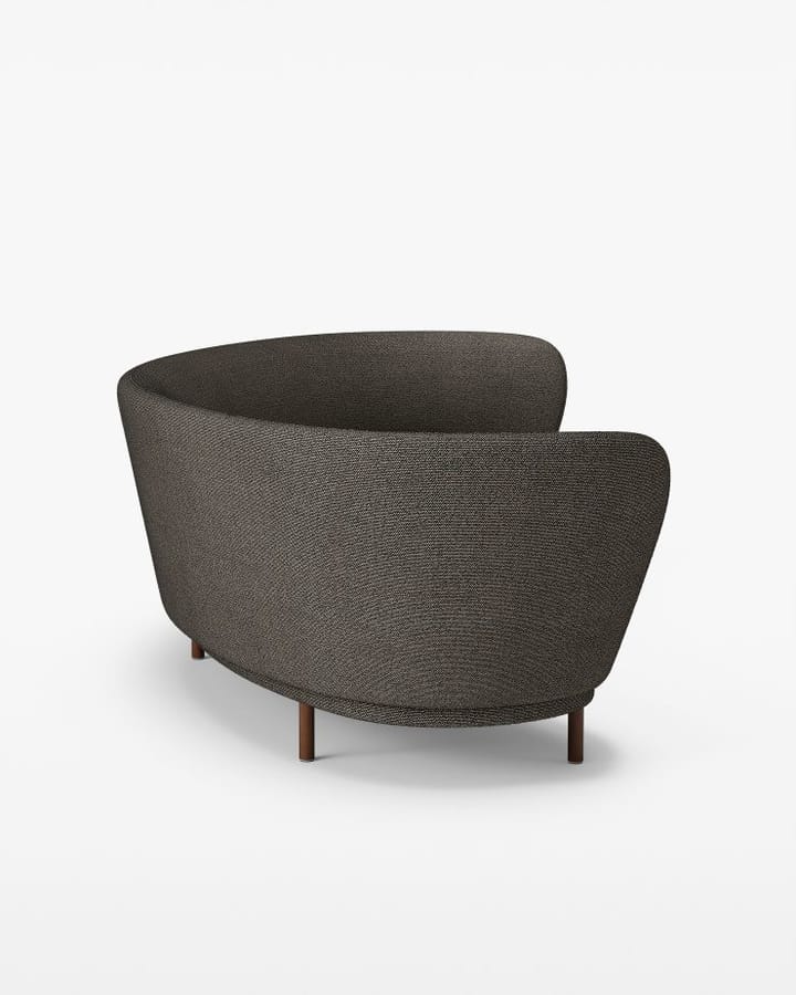 Dandy 4-personers sofa, Valnød/Sacho Safire 001 Massproductions
