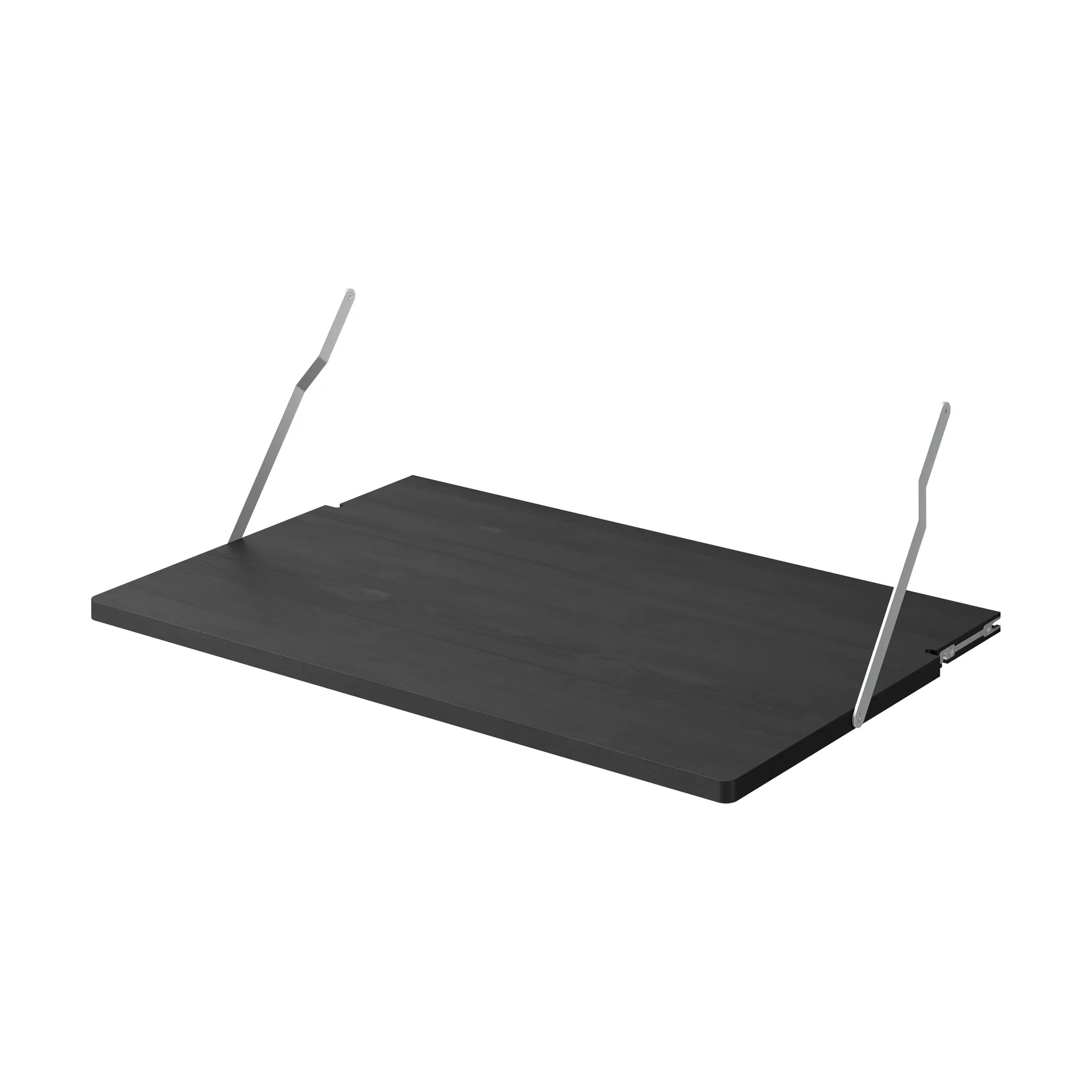 Gridlock Desk skrivebordshyldeplan, Black stained Ash Massproductions