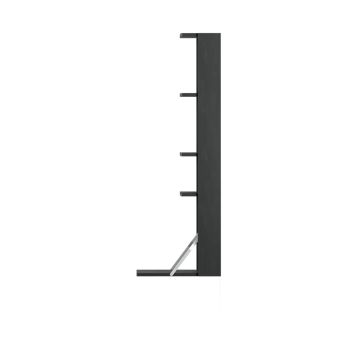 Gridlock - M1-A4-0-D væghylde med skrivebord - Black stained Ash - Massproductions