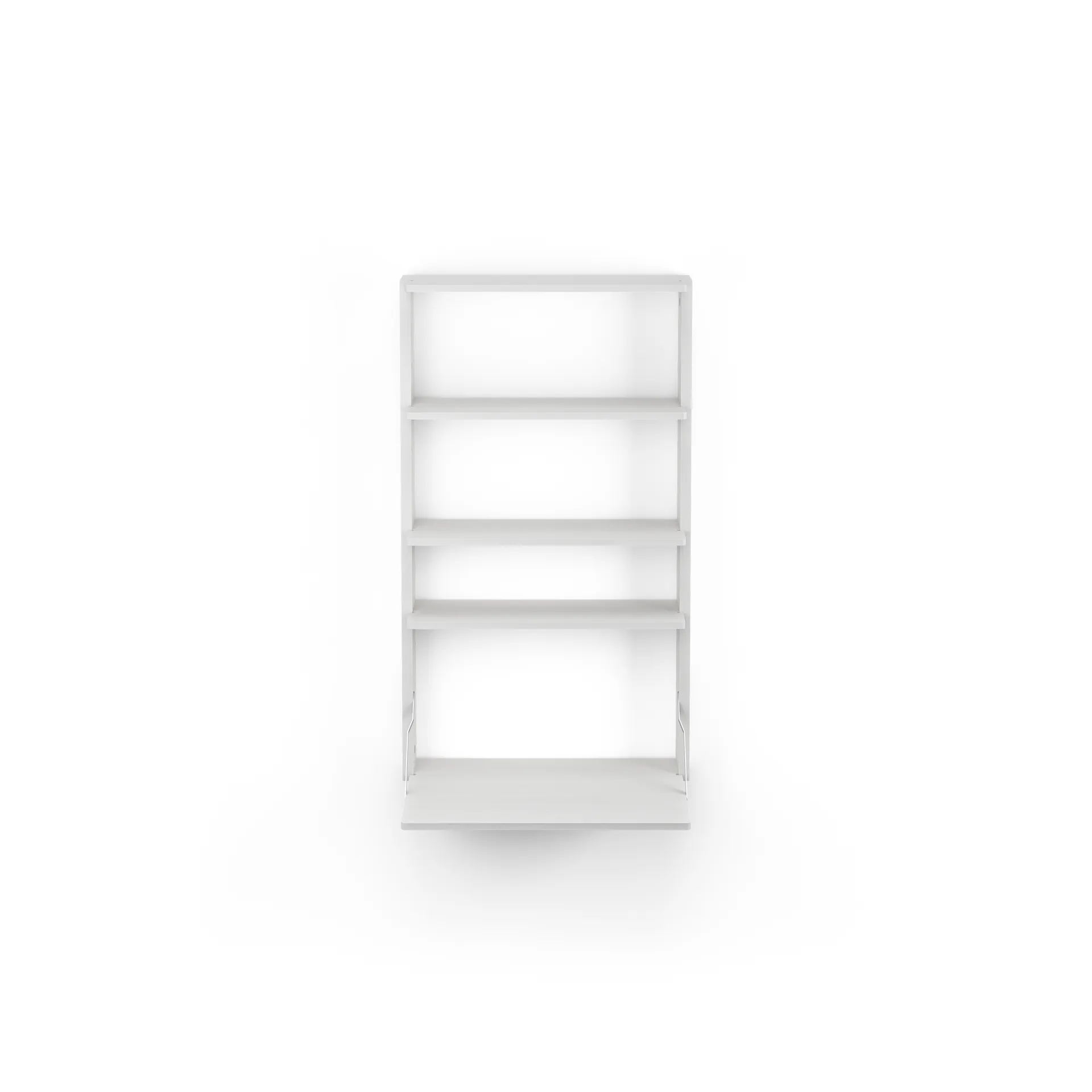 Gridlock - M1-A4-0-D væghylde med skrivebord, White stained Ash Massproductions