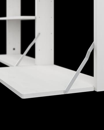 Gridlock - M1-A4-0-D væghylde med skrivebord - White stained Ash - Massproductions