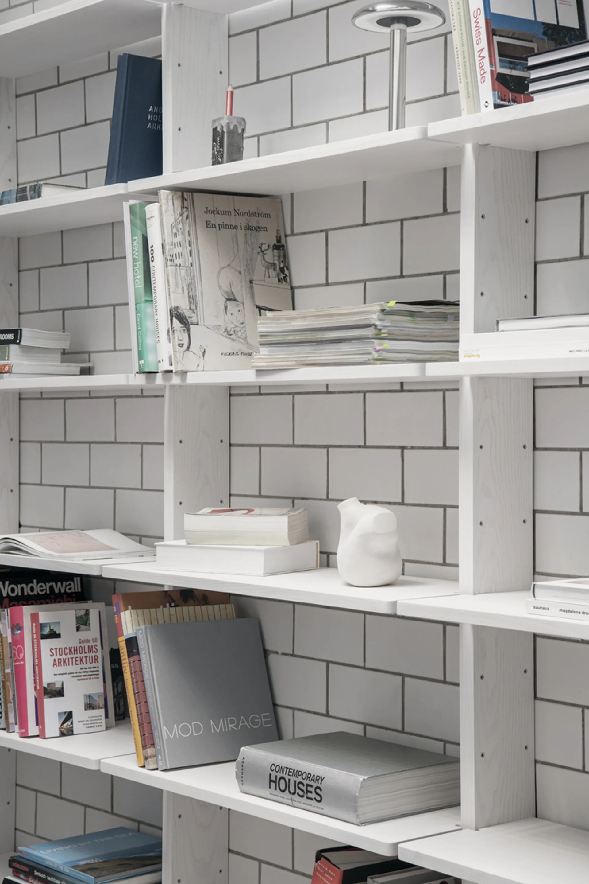 Gridlock Shelf W800 hyldeplan, White stained Ash Massproductions