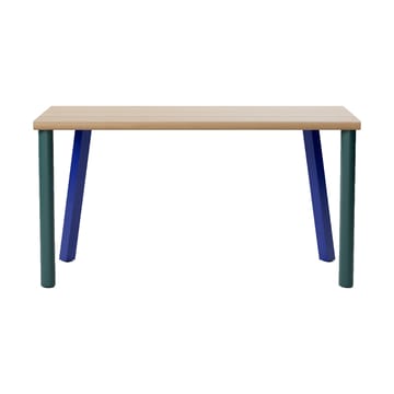 Homework skrivebord 140x60 cm - Bøg-blå/grøn - Massproductions