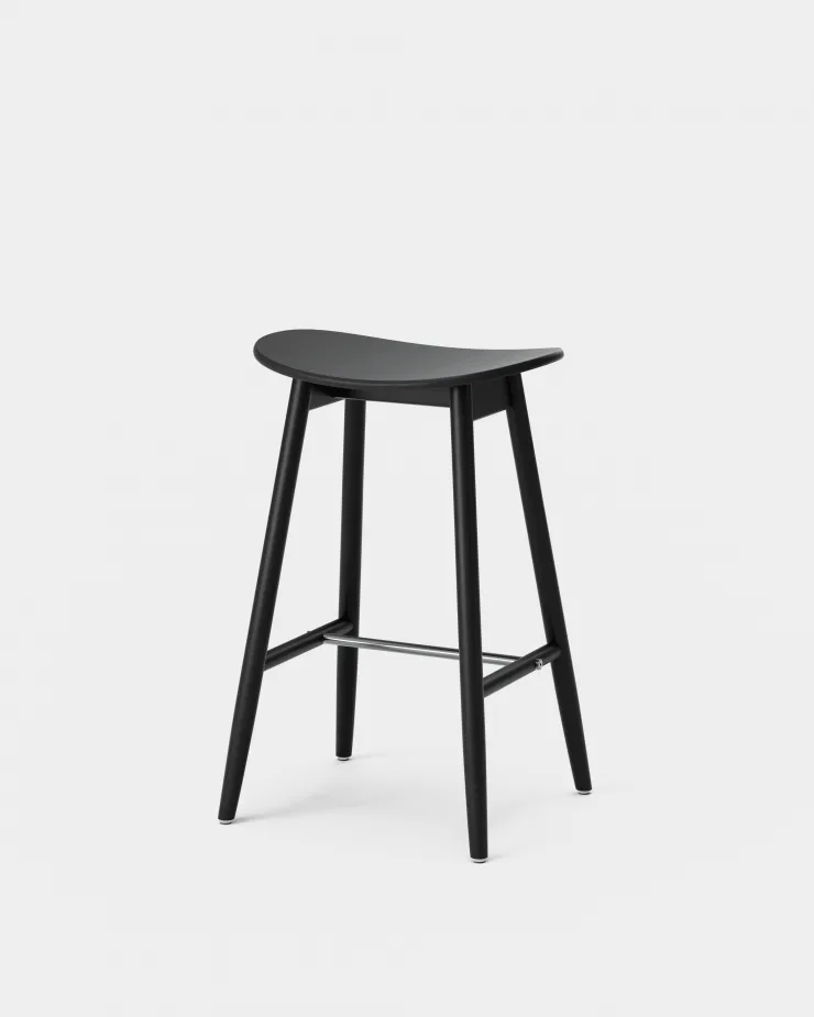 Icha barstol 65 cm, Sortbejdset bøg Massproductions