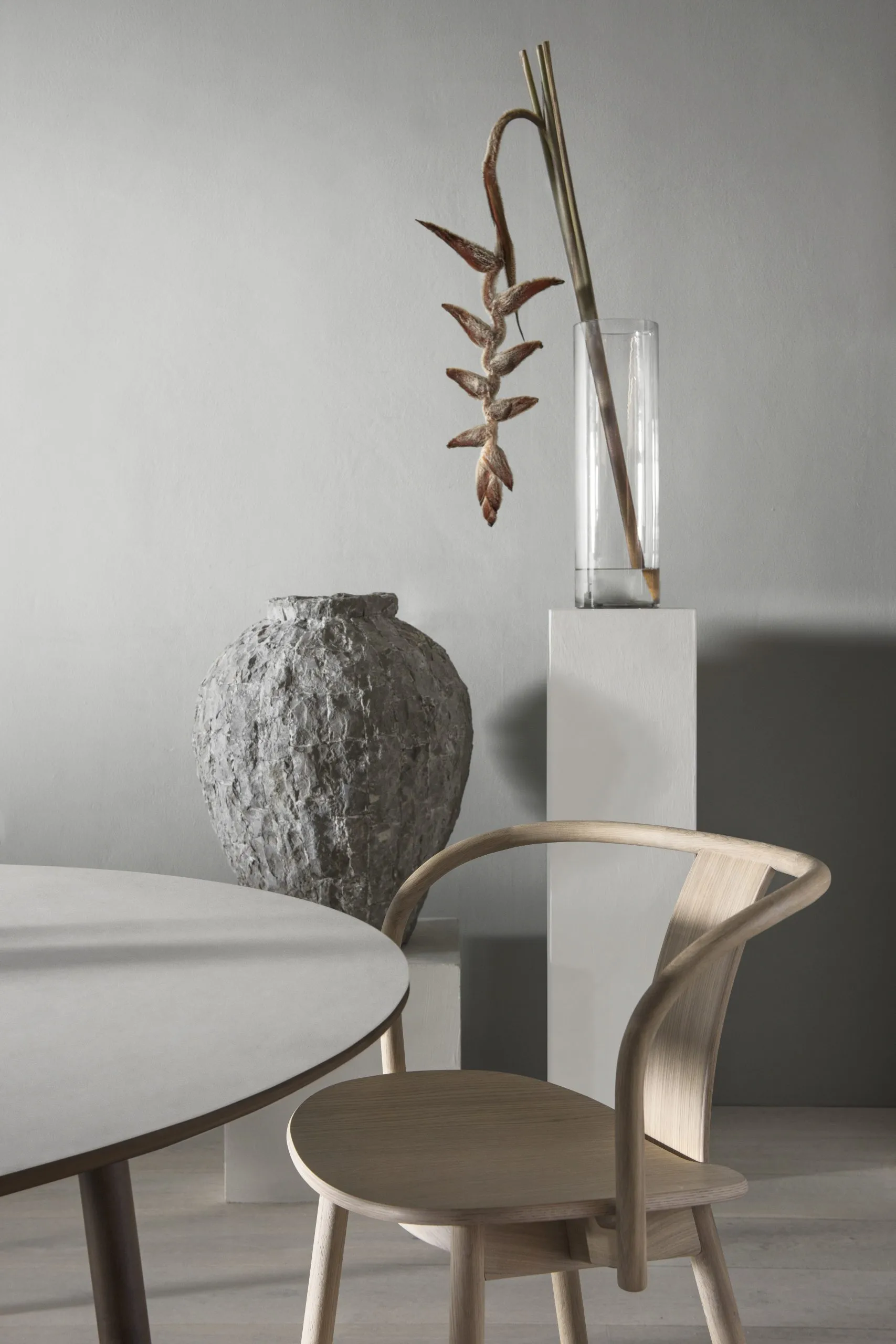 Icha stol, Hvidolieret bøgetræ Massproductions