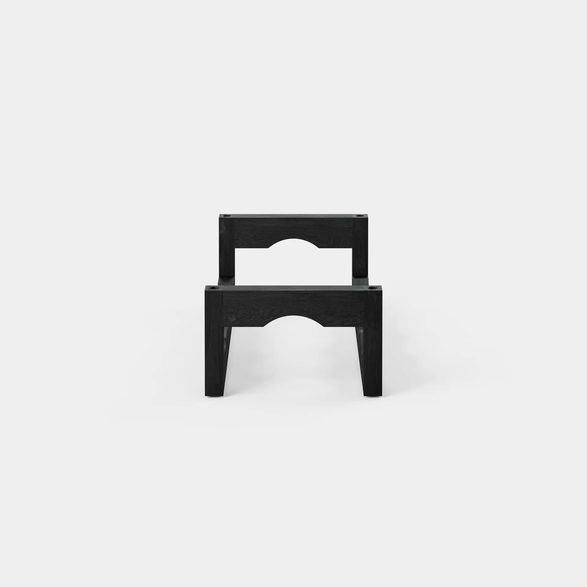 Silo stabelbar vinreol, Sortbejdset ask Massproductions