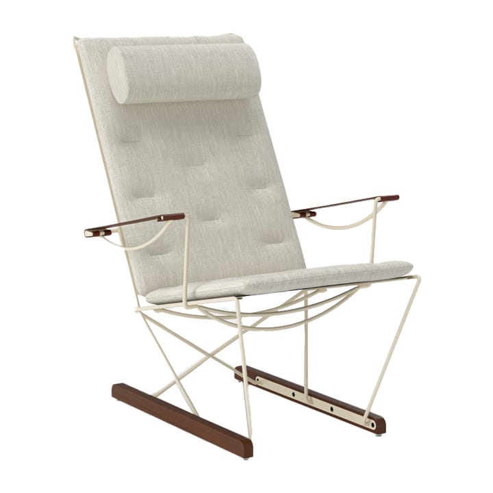 Spark Lounge Chair, ivory-valnødsbejdset bøg - Romo Ruskin Quill 7757/10 - Massproductions