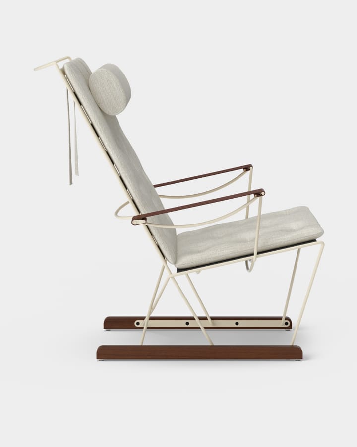 Spark Lounge Chair, ivory-valnødsbejdset bøg - Romo Ruskin Quill 7757/10 - Massproductions